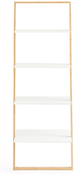 Homes & Jones Leiterregal Jasper 60x36,5x165 cm in Weiß - Design Regal mit 4 Ablagen aus Massivholz - Dekoregal für Wohnzimmer, Schlafzimmer & Flur - platzsparend & funktional Bild 7