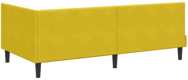 vidaXL Eckbettgestell mit Kopfteil Gelb 90 cm x 200 cm Samt 42016434 Bild 7
