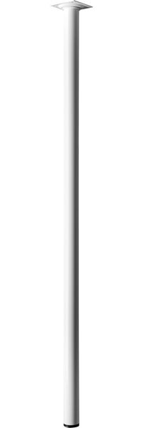 Hettich Tischbein Chipo RO rund Ø 30 mm Stahl weiss 80 cm hoch Tisch Tischfuß