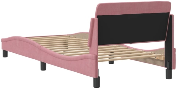 vidaXL Bettgestell mit Kopfteil "Dover" Rosa 90x200 cm Samt 373117 Bild 2