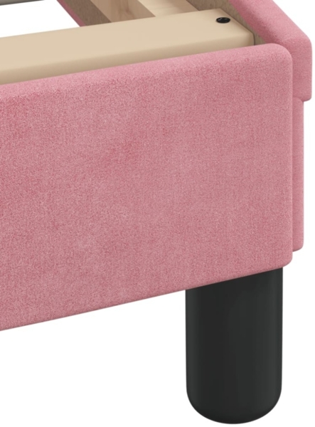 vidaXL Bettgestell mit Kopfteil "Dover" Rosa 90x200 cm Samt 373117 Bild 9