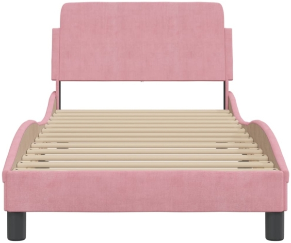 vidaXL Bettgestell mit Kopfteil "Dover" Rosa 90x200 cm Samt 373117 Bild 7