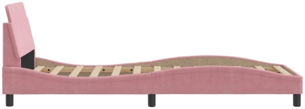 vidaXL Bettgestell mit Kopfteil "Dover" Rosa 90x200 cm Samt 373117 Bild 4