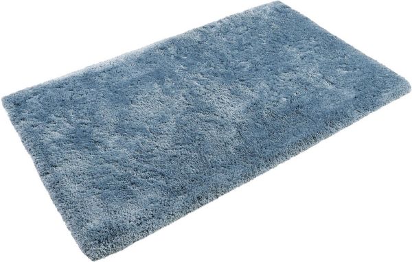 Homie Living Badematte Porto Azzurro, Höhe 30 mm, rutschhemmend beschichtet, fußbodenheizungsgeeignet, schnell trocknend, Polyester, rechteckig, Badteppich, uni, rechteckig & rund, waschbar, Badezimmerteppich
