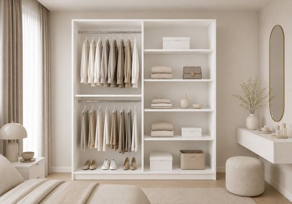 MOEBLO Drehtürenschrank Glamy 4D (Moderner 4-türiger Kleiderschrank mit viel Stauraum, Einlegeböden – Ideal für Schlafzimmer, Ankleidezimmer oder Jugendzimmer, Schrank Garderobe Drehtürenschrank) (BxHxT): 200 cm x 210 cm x 57 cm