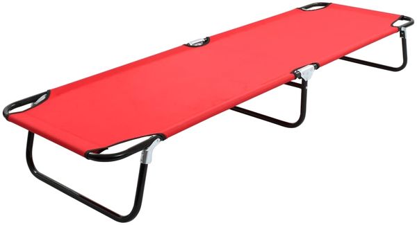vidaXL Klappliege Rot Stahl 47756