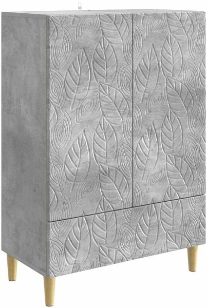 vidaXL Sideboard Betongrau 66 x 34,5 x 95 cm Holzwerkstoff 895128