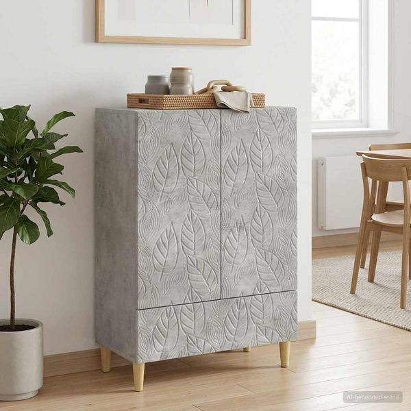 vidaXL Sideboard Betongrau 66 x 34,5 x 95 cm Holzwerkstoff 895128