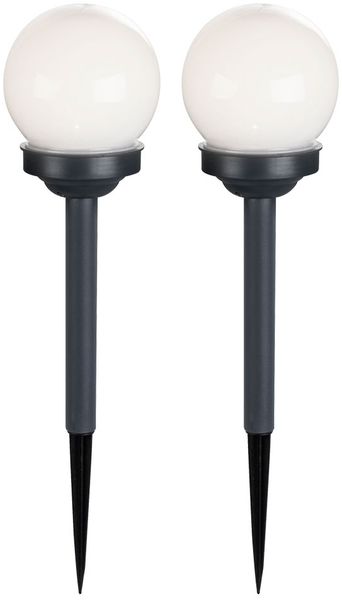 2er Set LED Solar Kugel Steckleuchten für Ihren Außenbereich