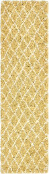 Teppich "MARA Shaggy" Läufer Gold-Gelb 80x305 cm