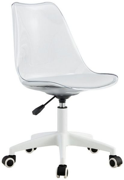 ANYSUN Drehstuhl Bürostuhl mit transparenter Rückenlehne,drehstuhl, bürostuhl (höhenverstellbar, Moderner Polster Stuhl,gleitende Rollen), Minimalistisches Design ideal für Wohnzimmer, Schlafzimmer, Büro