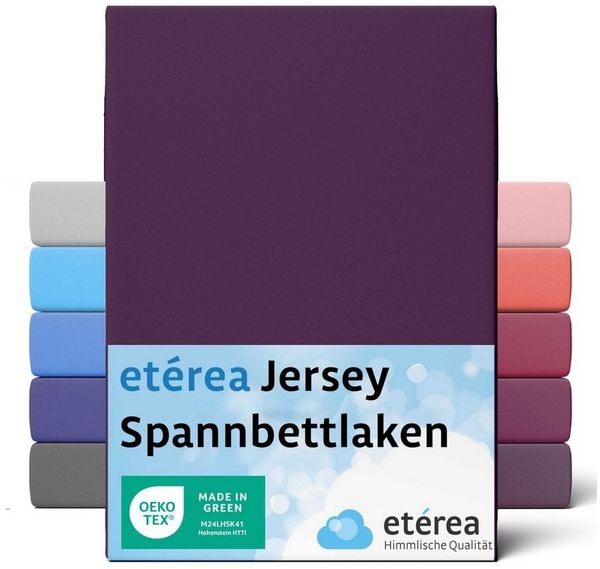 etérea Himmlische Qualität Spannbettlaken etérea Comfort Jersey Spannbettlaken, Jersey, Gummizug: rundum, (1 Stück)