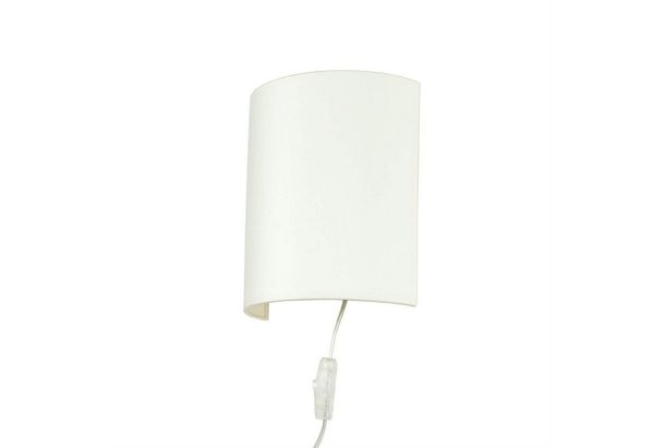 Licht-Erlebnisse Wandleuchte ALICE, ohne Leuchtmittel, Wandlampe mit Schalter Weiß Stoff Loft Design E27 elegant Schlafzimmer