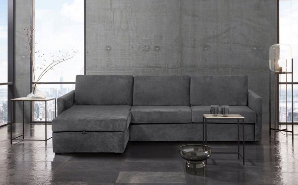 Places of Style Schlafsofa GOLDPOINT Ecksofa 264 cm, Liegefläche (140/200cm), L-Form, Bettfunktion, Bonell-Federkernmatratze und Dauerschläfer-Funktion