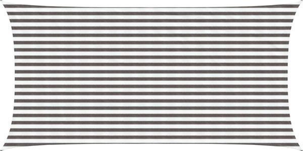 vidaXL Sonnensegel Hellgrau und Weiß 2,5x6 m HDPE 42032946