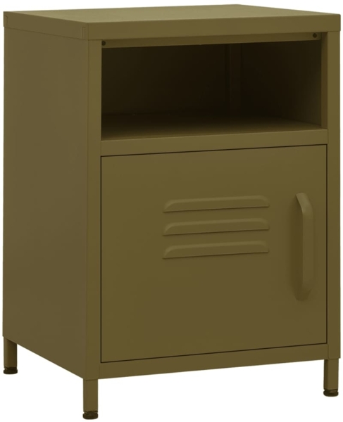 Nachttisch Olivgrün 35 x 35 x 51 cm Stahl [336216]