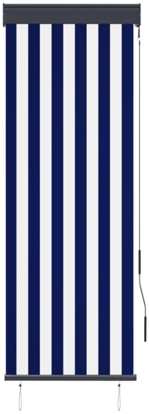 vidaXL Außenrollo 60 x 250 cm Blau und Weiß 145943
