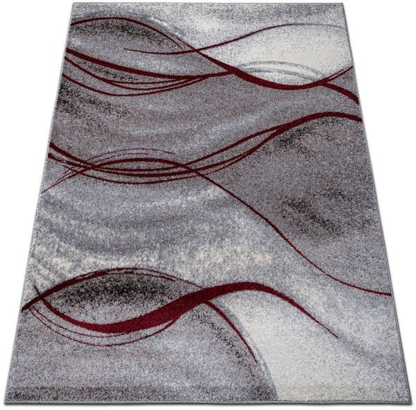 OTTO home Teppich Tritom, rechteckig, Höhe: 9 mm, mit besonders weichem Flor, Kurzflor, modernes Wellen Muster