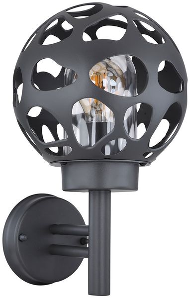 RGB LED Wandleuchte, Edelstahl Alu, anthrazit, App Steuerung