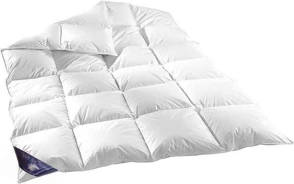 Welt der Träume Daunenbettdecke Bettdecke Zudecke Schlafdecke Daunendecke Winterbettdecke 155x220 cm, Füllung: 60% Daunen/ 40% Federn, Bezug: 100% Baumwolle, Bettdecke, Steppdecke, Schlafdecke, Decke, Daunendecke, Zudecke