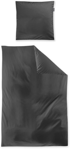 Irisette Bettwäsche Paris 8000, Mako-Satin, 3 teilig, hochwertige Uni Premium Bettwäsche mit Reißverschluss, 100% Baumwolle