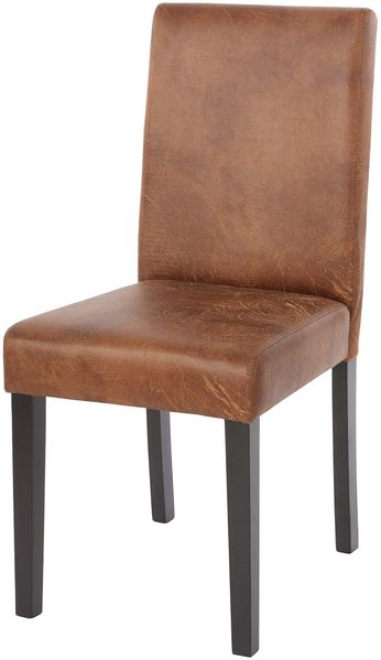 Esszimmerstuhl Littau, Küchenstuhl Stuhl, Stoff/Textil ~ Wildlederimitat, dunkle Beine