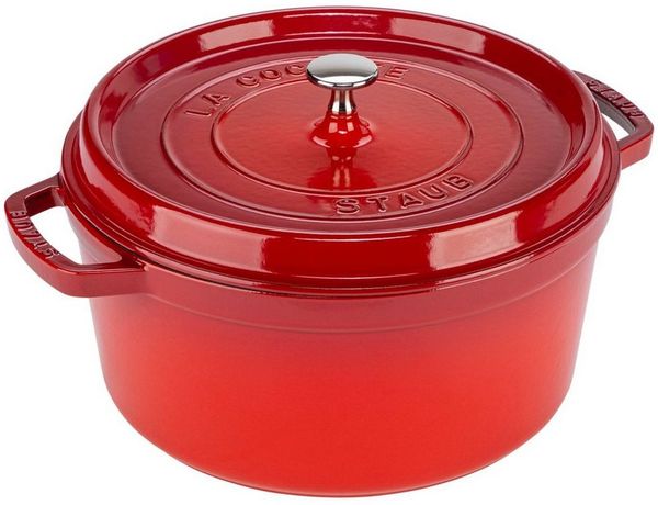 Staub La Cocotte Cocotte 28 cm, rund, Kirsch-Rot, Gusseisen