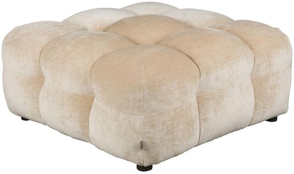 HACKMAN Hocker 100 x 100 cm Velours Beige von DUTCHBONE