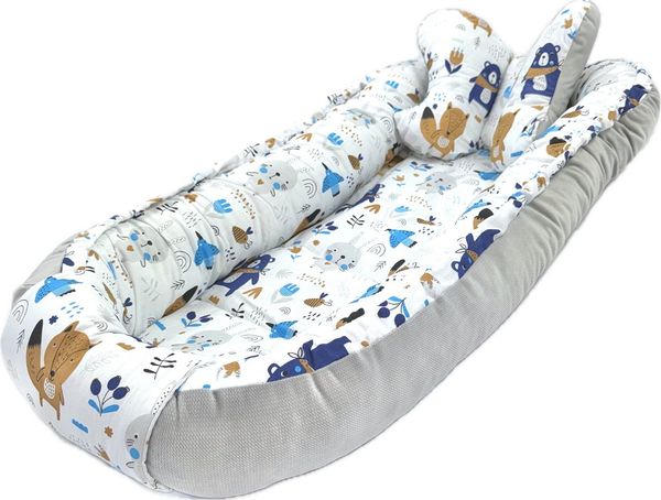 Pamek Bettnestchen Babybett Babynestchen Babynest Kinderbett Kokon zum schlafen Kissen, Sehr weiches material, Füllung 100% antiallergische Silikonkogel.