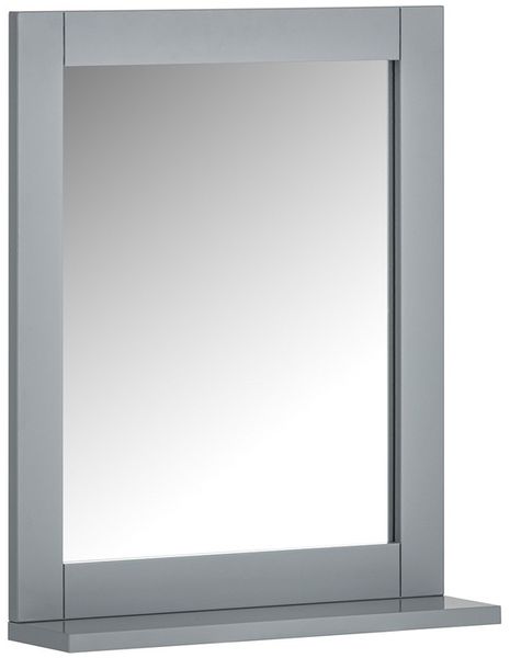 SoBuy FRG129-SG Wandspiegel, MDF, Lackiert, Grau, 40 x 50 x 10 cm