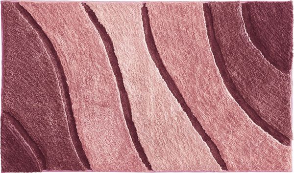 REDBEST Badematte Badematte "Louisville", Höhe 20 mm, eckig, Streifen/Hoch- Tiefstruktur