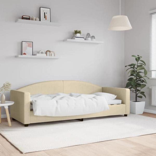 vidaXL Tagesbett Creme 80x200 cm Stoff 354110