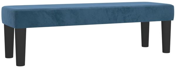vidaXL Boxspringbett mit Matratze Dunkelblau 140x190 cm Samt 3138083 Bild 7