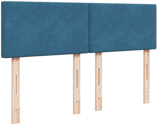 vidaXL Boxspringbett mit Matratze Dunkelblau 140x190 cm Samt 3286304 Bild 8