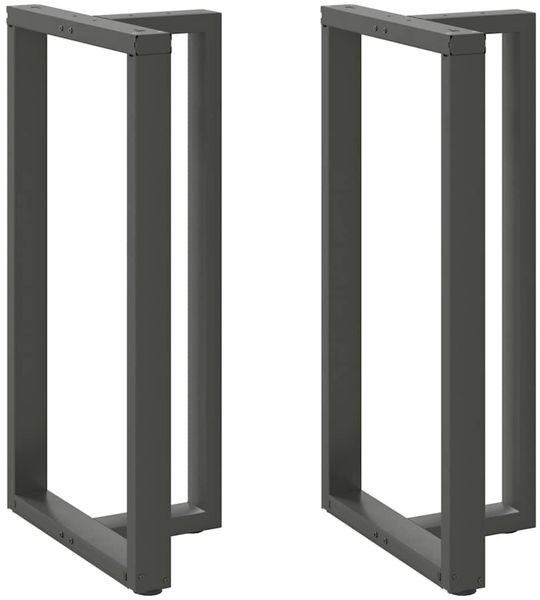 vidaXL Bartischbeine T-Form 2 Stk. Anthrazit 60x35x(110-111) cm Stahl 4013106