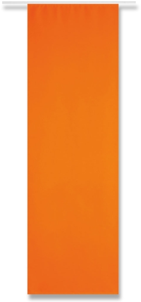 Flächenvorhang "blickdicht" - Schiebegardine in BxL 60x245cm ( Orange ) - inkl. Beschwerungsstange und Paneelwagen - Vorhang mit Klettband