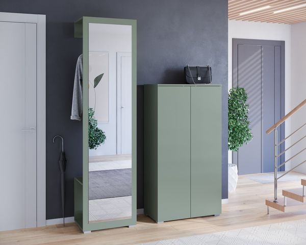 OTTO home Garderoben-Set PARIS/ TOKYO, (Komplett-Set, 2-St), Garderoben-Set Breite 130cm, moderne grifflose Flurmöbel Kleiderstange