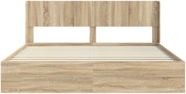 vidaXL Bettgestell mit Stauraum und Kopfteil Sonoma-Eiche 180 x 200 cm 3414181 Bild 5