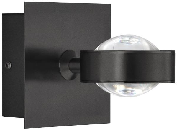 SCHÖNER WOHNEN-Kollektion LED Wandleuchte Lense sandschwarz CCT 830033