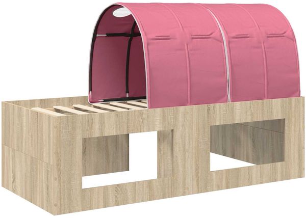 vidaXL Bett mit Tunnel 3 Stk. Artisian Eiche und Pink Holzwerkstoff 3423698 Bild 8