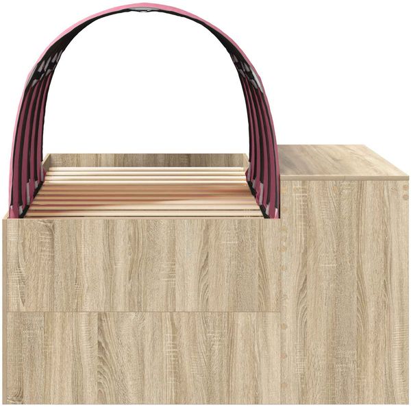 vidaXL Bett mit Tunnel 3 Stk. Artisian Eiche und Pink Holzwerkstoff 3423698 Bild 7