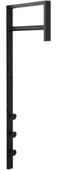 Garderobe >Trento< in Schwarz, Metall - 3x82x30cm (BxHxT)