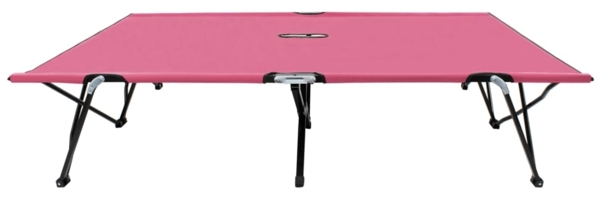 vidaXL Doppelliege Klappbar Rosa Stahl 310353