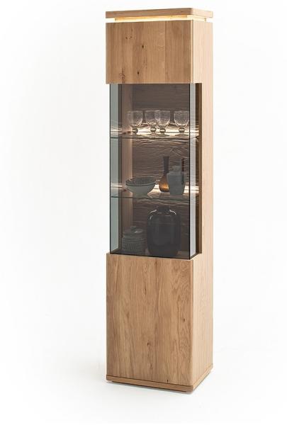 Beistellschrank >Barceloni< in Balkeneiche Bianco aus Holz - 50x204x37cm (BxHxT)