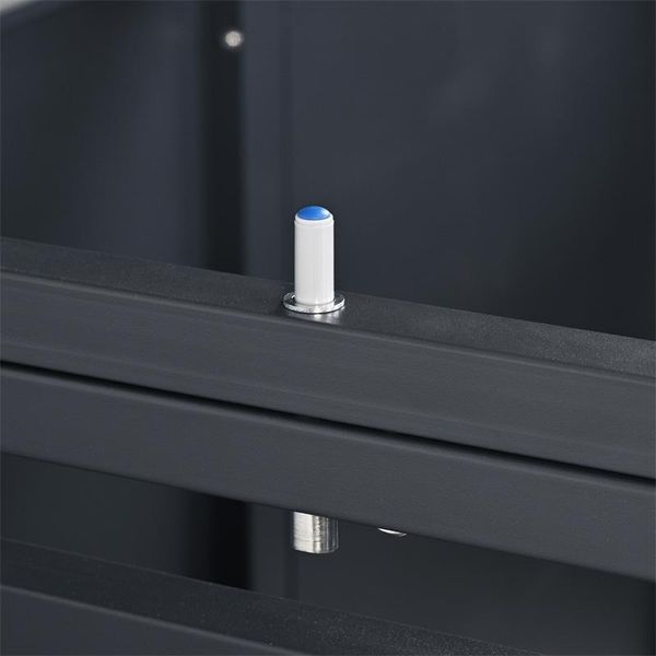 ESTEXO Mülltonnenbox 4 Türen, Anthrazit mit Holzdekor Bild 5