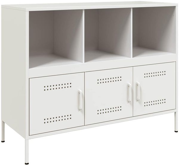 Sideboard, Kommode Weiß 100,5x39x79 cm Stahl