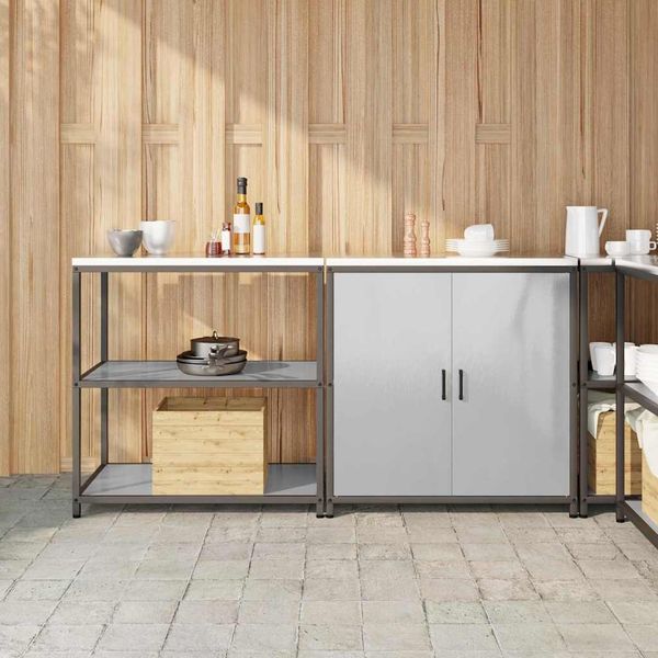 vidaXL Aufbewahrungsset für die Küche HATTEM 2 pcs Silber Edelstahl 3392656
