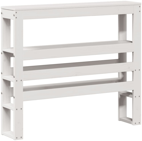 vidaXL Massivholzbett ohne Matratze Weiß 90x200 cm Kiefernholz 3306430 Bild 7