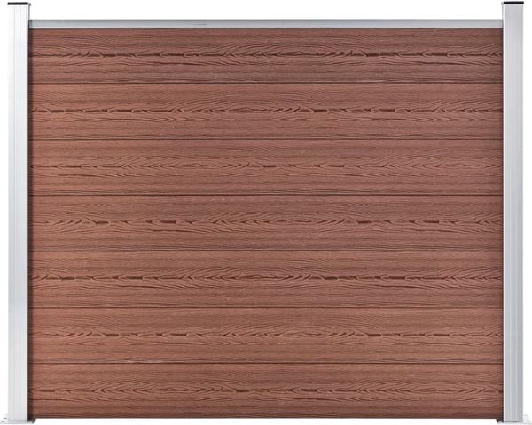 vidaXL Zaunelement WPC 180x146 cm Braun 148980