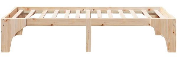 vidaXL Bettrahmen Braun 80 x 200 cm Massives Kiefernholz 873007 Bild 6